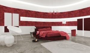 Red Luxurious Bedroom